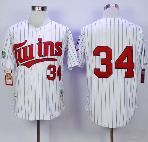 Men's Minnesota Twins ACTIVE PLAYER Custom White Mitchell And Ness Throwback Stitched Baseball Jersey